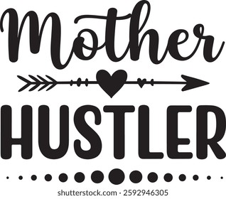 Heartfelt Mothers Day Design illustration