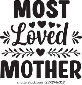 Heartfelt Mothers Day Design illustration