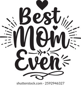 Heartfelt Mothers Day Design illustration