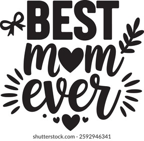 Heartfelt Mothers Day Design illustration