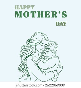 Heartfelt Mother's Day Vector. Perfect for Cards, Gifts and Decorations

