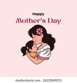 Heartfelt no Dia das Mães Vetor. Perfeito para cartões, presentes e decorações
