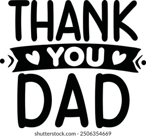 Heartfelt 'Thank You Dad' message with a beautiful background