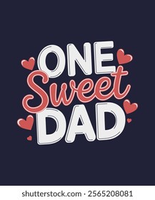 Heartfelt Valentine's Day 'Dad' Vector Design – Perfect for Cards, Gifts, and Decorations