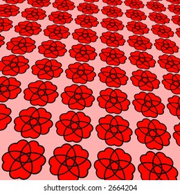 heart-flower pattern for valentine-day (vector eps format)