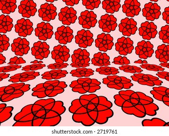 heart-flower pattern for (vector eps format)