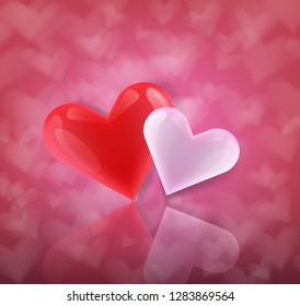 Hearth background, valentine concept