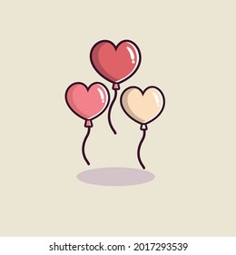 hearth balloon vector. love balloon icon vector. Balloons background. Heart balloon background	
