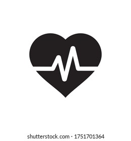 hearth beat icon , cardiogram icon