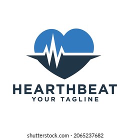 Hearth Beat Logo Vector Design Template.