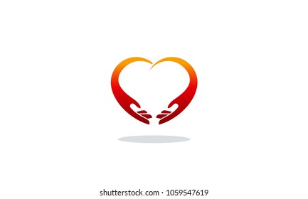 Hearth Care logo concept, Charity logo template vector