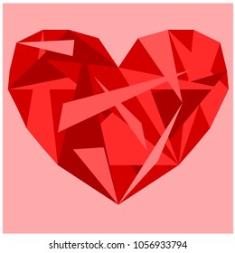Hearth of diamond , Vector illustration