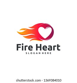 Hearth Fire logo designs concept, Fire Love logo designs template, Fire and love logo symbol
