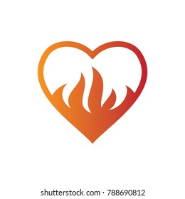 Hearth Fire logo designs concept, Fire Love logo designs template, Fire and love logo symbol