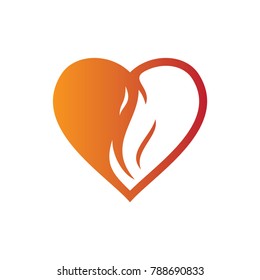Hearth Fire logo designs concept, Fire Love logo designs template, Fire and love logo symbol