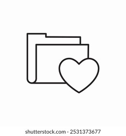 hearth folder favorite icon sign vector