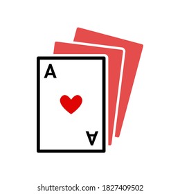Hearth, Gamble, Poker, Casino Card Icon Vector 