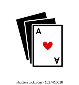 Hearth, Gamble, Poker, Casino Card Icon Vector 