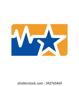 hearth pulse beat logo vector.