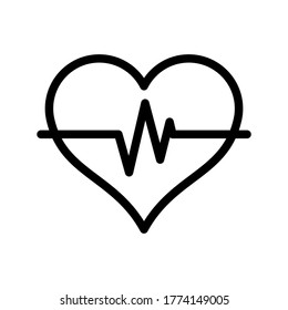 hearth pulse icon symbol vector on white background