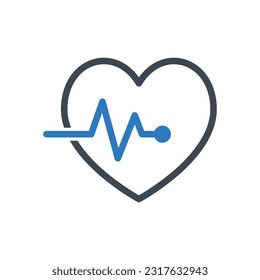 Hearth pulse icon vector on trendy design