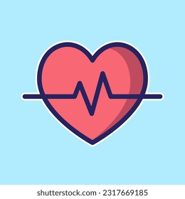 Hearth pulse icon vector on trendy design