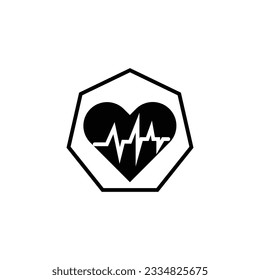hearth rate vector type icon