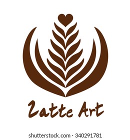 Hearth and Rosetta Coffee Latte Art Logo Icon