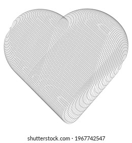 Hearth shape with scribble, doodle style