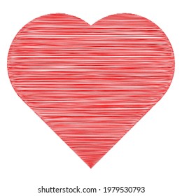 Hearth shape with scribble, doodle style