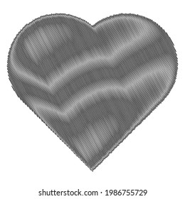 Hearth shape with scribble, doodle style