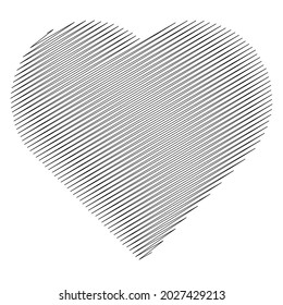 Hearth shape with scribble, doodle style