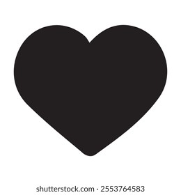 Hearth shape silhouette vector icon art  