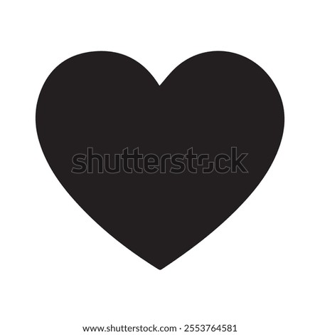 Hearth shape silhouette vector icon art  