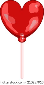Hearth Shaped Lollypop Vektorsymbol