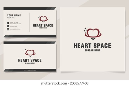 Hearth space logo template on monogram style