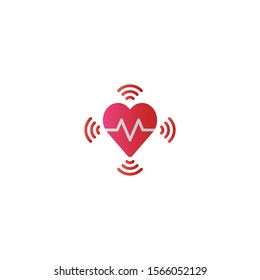 Hearth in Sport Flat Icon Vector