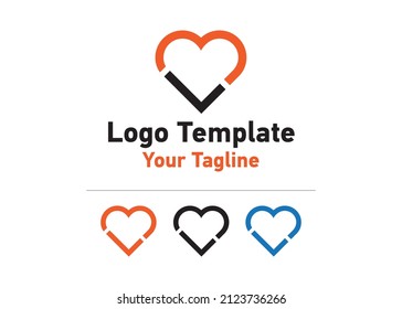 Hearth Vector Logo Design Template