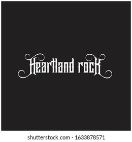 Heartland Rock Tshirt Design Vector Stock Vector (Royalty Free ...