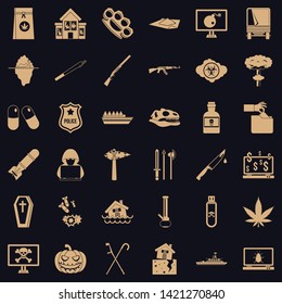 Heartlessness icons set. Simple set of 36 heartlessness vector icons for web for any design