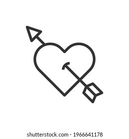 Heart-Love icon line vector illustration