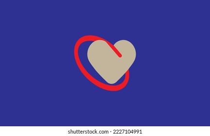 corazón, diseño de logotipo vectorial de peso amoroso.