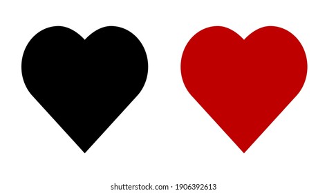 Heart,love,romance or valentine's day red vector icon for apps and websites on white background. 10eps