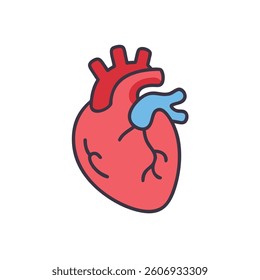 heart-organ icon vector illustration style