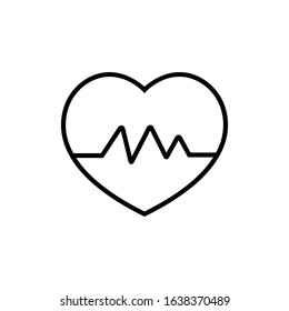 Heartrate icon vector illustration logo for many purpose. Isolated on white background. – Vector