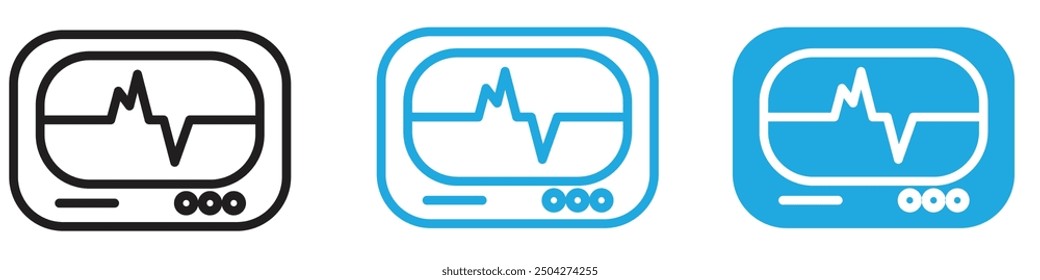 heartrate icon web design in vector