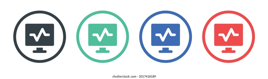 Heartrate monitor, ECG monitor, pulse monitor icon.