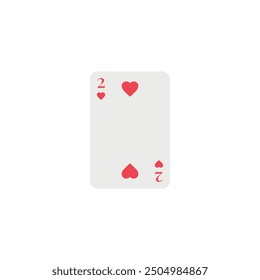 Hearts 2, playing card, vector design