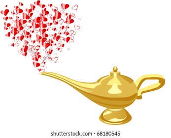 Hearts from Aladdin lamp