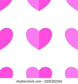 hearts arranged in alternate rows, white background.